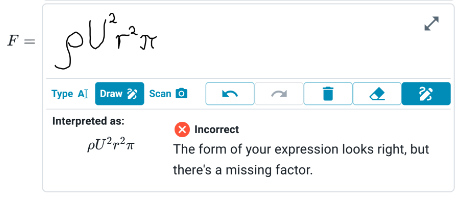 Screenshot example of feedback