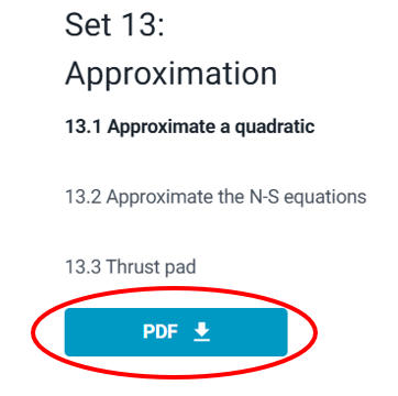 The button to download a PDF