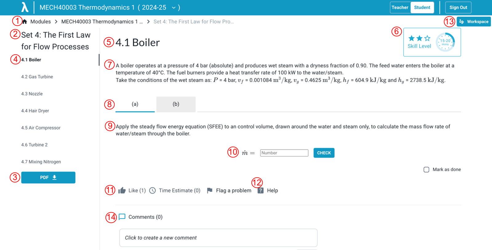 Screenshot of question